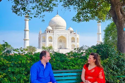 Tour serale di Agra con vista sul tramonto del Taj Mahal