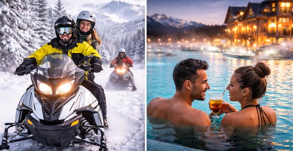 Krakow: Snowmobile (optional) & Thermal Pools & Hotel Pickup