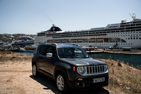 Cruzeiro guiado em Mykonos com um jipe exclusivo para passageiros: Visita obrigatória em 4h