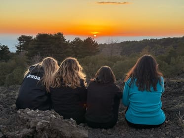Etna Sunset Tour: Volcano trek, Cave & tasting from Catania