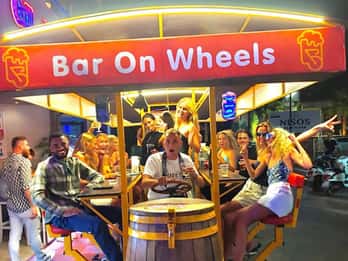 Malia: Party Bike 1 hour Experience & Unlimited Drinks
