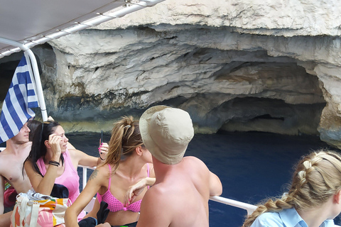 Zante : excursion d'une journée à la plage des naufrages, au belvédère et aux grottes bleues