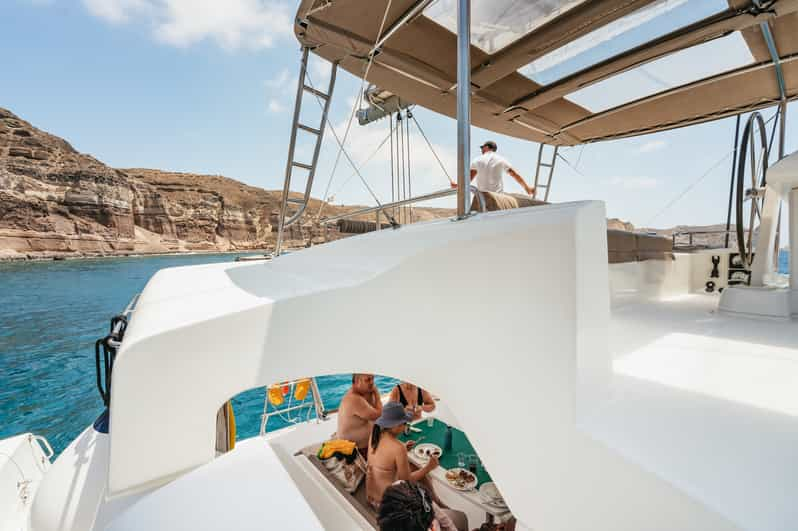 santorini luxury small group catamaran