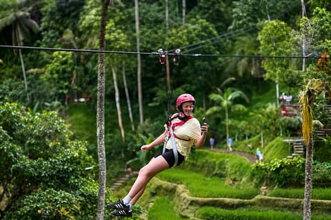 Ubud Half-Day Tour: Zipline, Swing, Rice Terrace & Waterfall