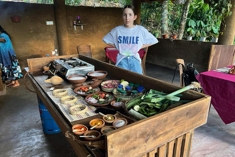 Kandy : Cours de cuisine villageoise 12 plats avec visite du marché