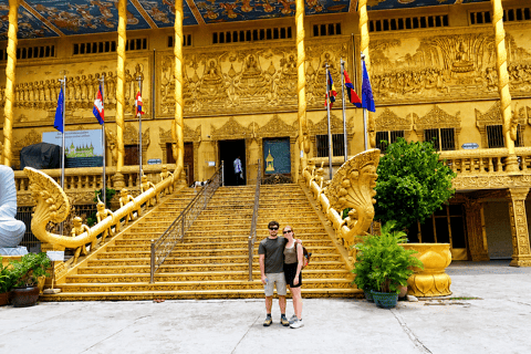 Phnom Penh: Silk Islands, Mekong River Life & Golden Temple Afternoon: Private Tour by Tuk-Tuk -English-Speaking Driver