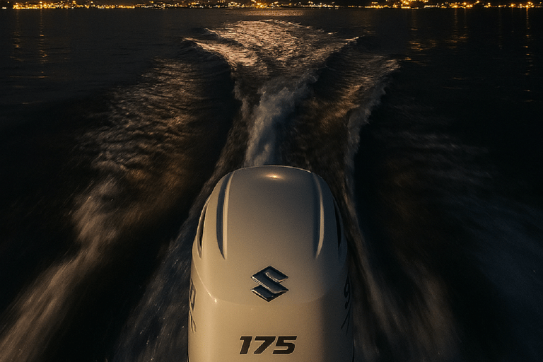 Kotor: Exclusiva excursión nocturna en barco de 2 horas por la bahía de Boka