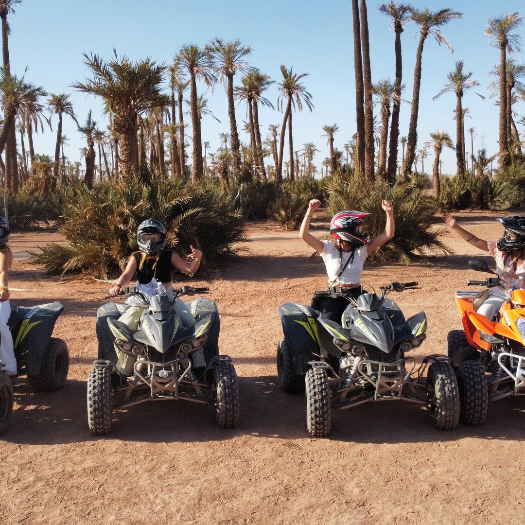 Balade en quad dans le desert palmeraie de Marrakech - quad