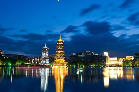 Guilin Afternoon: Reed Flute Cave, Elephant Hill, Night Tour