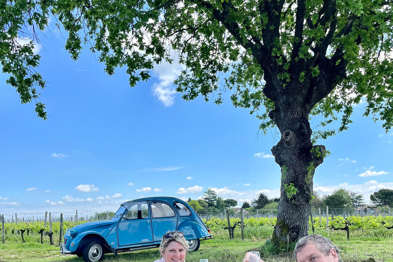 Médoc Demi-journée en voiture classique : visite de 2 vignoblesDemi-journée dans le Médoc en 2cv