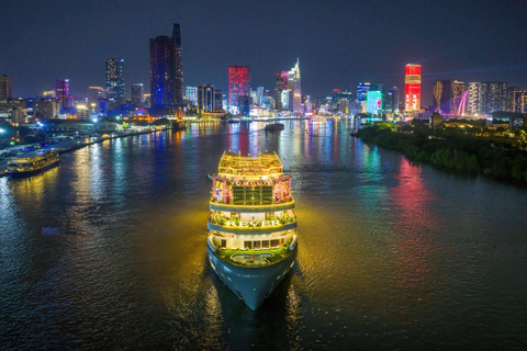 Dinner On The Luxury Cruise On Saigon River–A Romantic Night Dinner On Cruise Without Pick-up & Shared Table