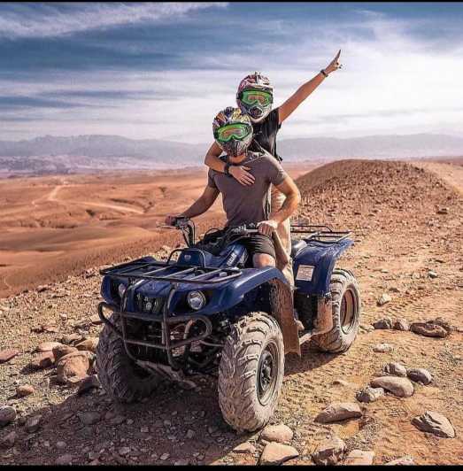Marrakech : Excursion dans le désert d'Agafay avec quad, balade à dos de chameau et dîner