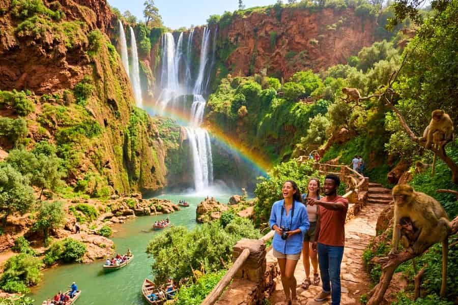 Marrakesch: Ouzoud-Wasserfälle, geführte Wanderung, Bootsfahrt + Mittagessen. Foto: GetYourGuide Marrakesch: Ouzoud-Wasserfälle, geführte Wanderung, Bootsfahrt + Mittagessen. Foto: GetYourGuide