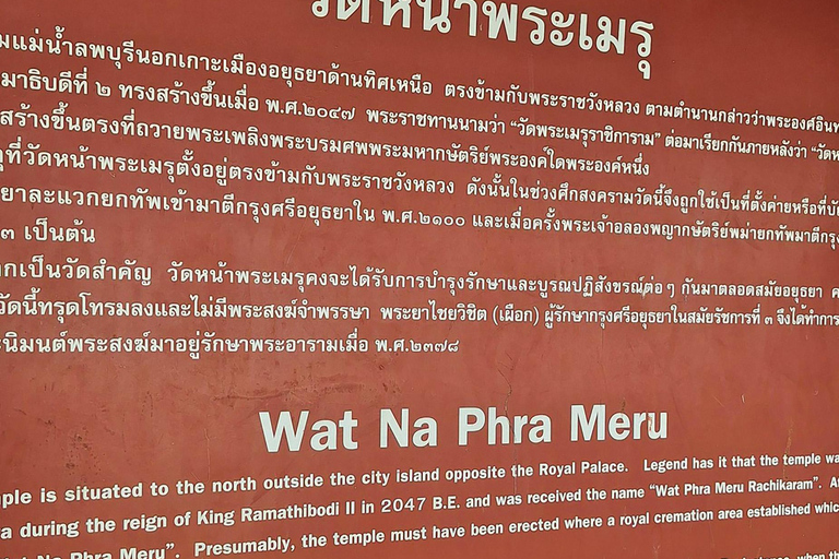 Bangkok: Ayutthaya hidden temples & tuk-tuk tour