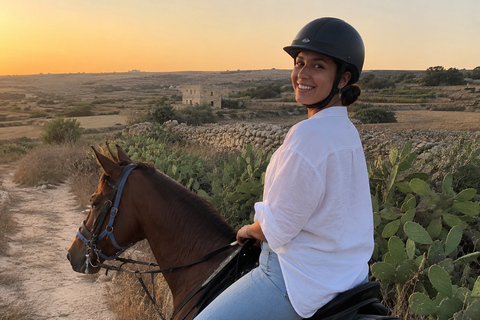 Malta: Sunset Horseback Ride Through Countryside Fields