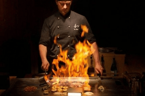 Reykjavík: 7-Gangen Teppanyaki Proefmenu met VuurshowReykjavík: 7-gangen Teppanyaki-proeverijmenu met vuurshow