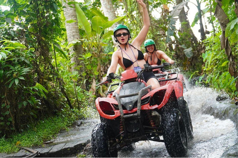 Bali: Ubud ATV rit met waterval drakengrot en lunchEnkele ATV