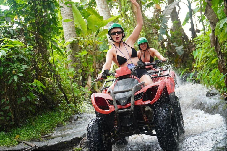 Bali - Ubud Ubud ATV-tur med vattenfall Dragon Cave och lunchTandem ATV