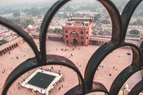 4-uur Old Delhi erfgoed wandeltour met ritje op een riksjaVanaf trefpunt