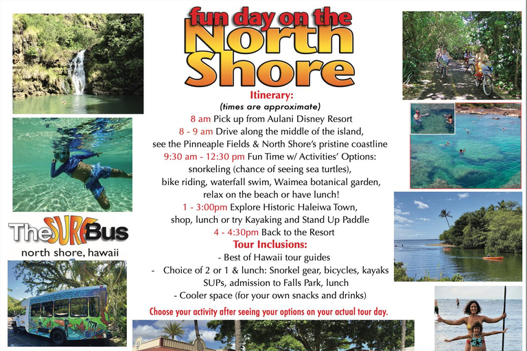 Oahu: North Shore Day Trip with Activities Included North Shore Fun Day with Activities Included - from Koolina