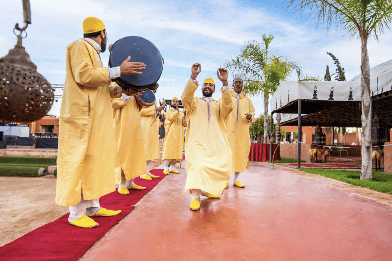 Agadir : Dîner-Spectacle Fantasia du Nouvel An à Chems AyourDîner de la Saint-Sylvestre Fantasia – Menu authentique + transfert à Taghazout