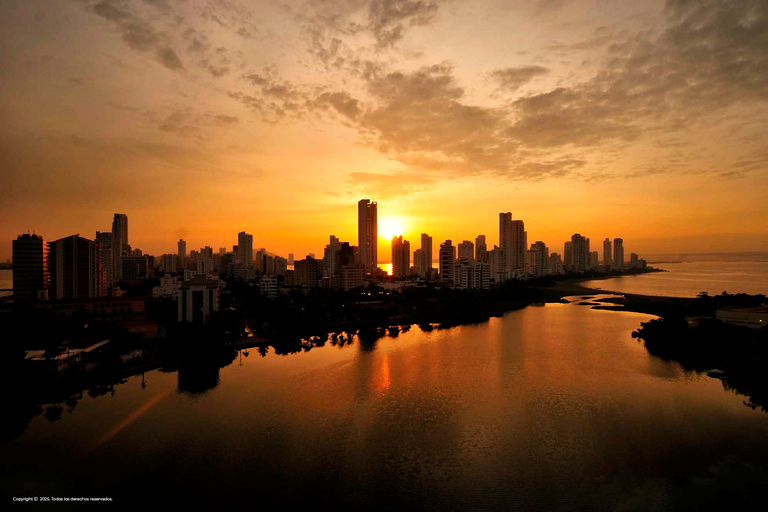 Cartagena: Sunset party on a boat and at a beach club