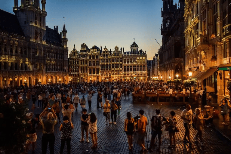 Bruxelles: Tour a piedi di 3 ore con le luci e i mercati di Natale