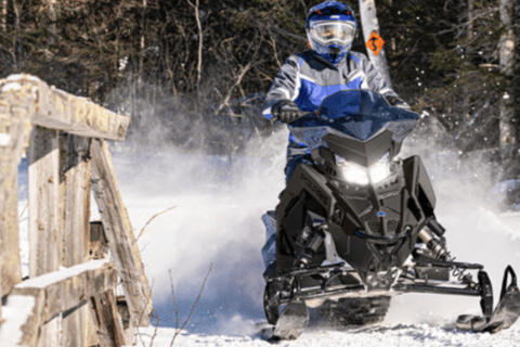 Ciudad de Quebec: Excursión guiada en moto de nieve1,5 horas de alquiler guiado de moto de nieve