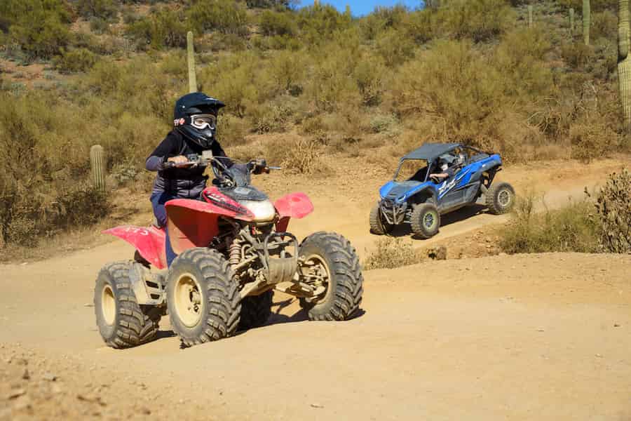 Phoenix: Selbstfahrende ATV/UTV-Vermietung in der Sonoran-Wüste. Foto: GetYourGuide Phoenix: Selbstfahrende ATV/UTV-Vermietung in der Sonoran-Wüste. Foto: GetYourGuide
