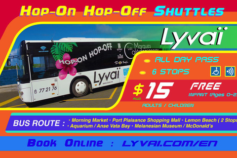 Noumea: Hop-On Hop-Off Bus from Cruise Ship Terminal