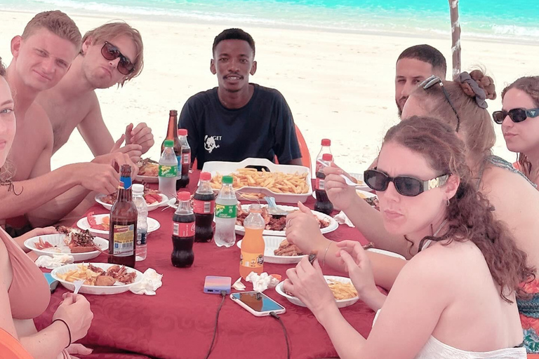 Depuis Jambian/Paje : Visite de l&#039;île-prison et du banc de sable de Nakupenda