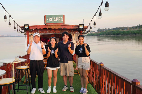 Vientiane: Mekong River Sunset Cruise with Snacks & Drinks