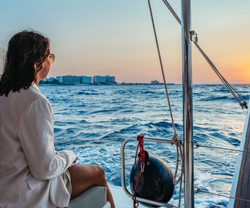 Rhodes: Sunset Catamaran Cruise with Dinner Buffet & Drinks