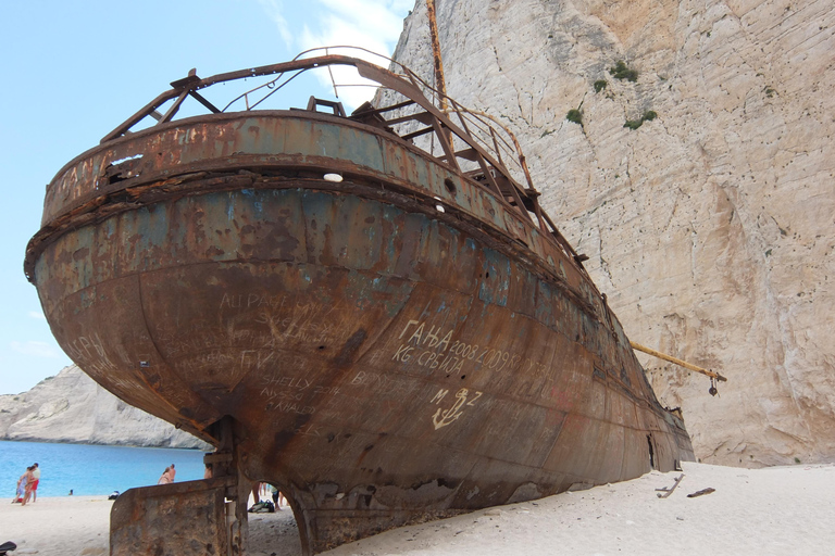 Zakynthos: plaża wraku statku, błękitne jaskinie i wycieczka do jaskini Xigia