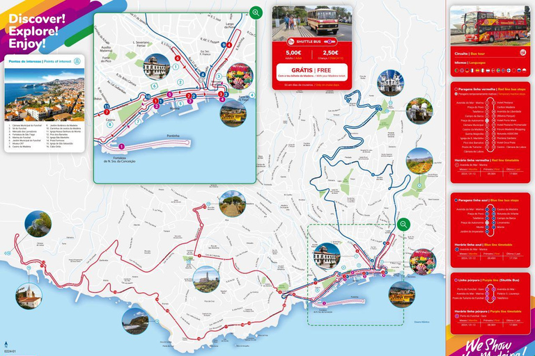 Funchal: City Sightseeing Hop-On Hop-Off Bus Tour 24-Hour Hop-On Hop-Off Bus Tour - Red Route