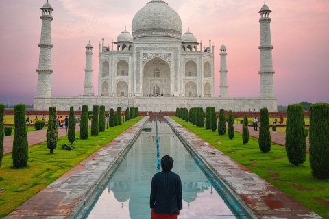 From Jaipur: Taj Mahal Sunrise Tour & Transfer to Delhi Uniformed Driver + Private Car + Tour Guide