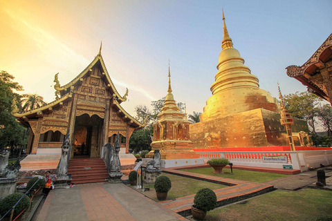 Chiang Mai : Visite nocturne des temples et de la cuisine de rue en tuk tuk