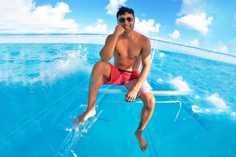 Cancún: Tour en barco transparente