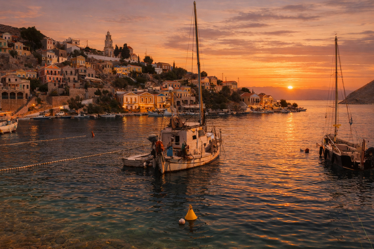 Rhodes: Symi Sunset Cruise with Free Time and Pickup