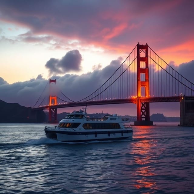 San Francisco: Sunset Bay Cruise with App Guided Tour image 1