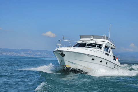 Geneva: Private Boat Cruise with Optional Fondue Private Boat day Lake Geneva (2h)