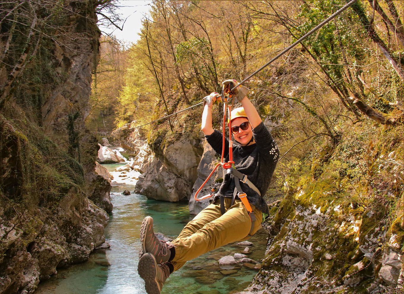 Bovec: Canyon Učja - den længste ziplinepark i Europa