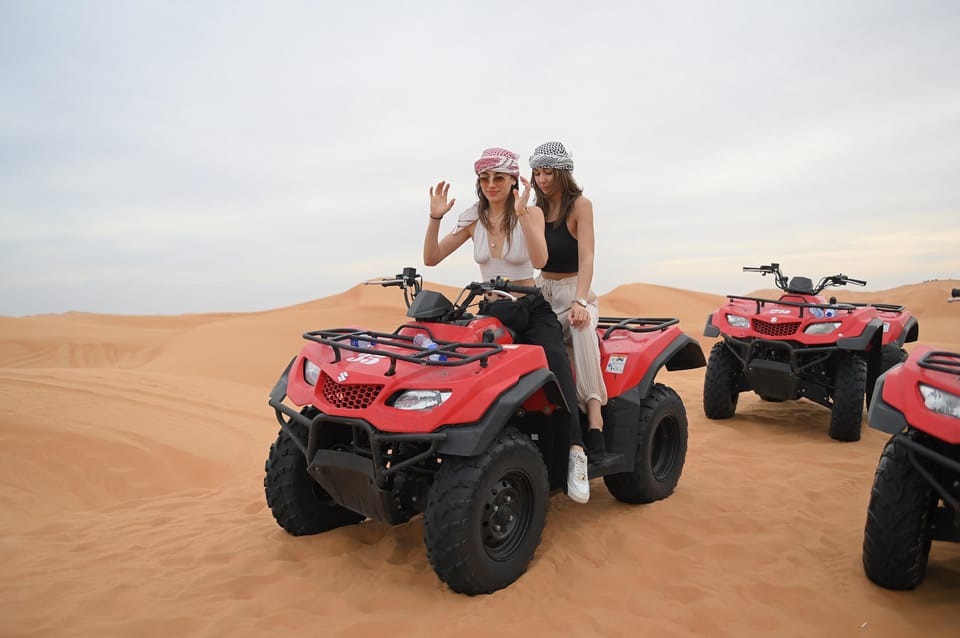 Dubai: Desert Safari with BBQ Dinner & Quad Biking Options | GetYourGuide