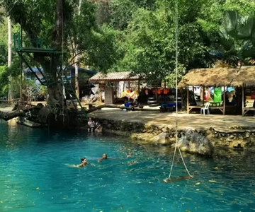 Vangrong: Tirolina, Rafting, 2 excursiones a cuevas, Kayak, Laguna 4