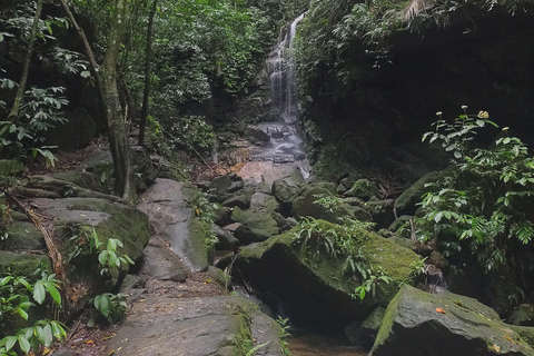 Watervallen en grottenpad in het Tijuca bos