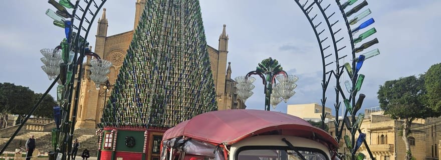 Visite de Noël à Gozo en Tuk Tuk ou Jeep, dîner inclus