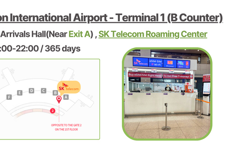 Aéroport d&#039;Incheon : Korea SIM avec SKT 4G Données illimitéesSIM de 15 jours