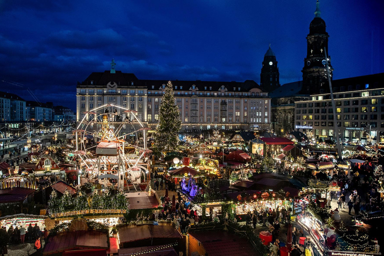 Excursão a pé de 3 horas ao Striezelmarket, as maravilhas de inverno de Dresden