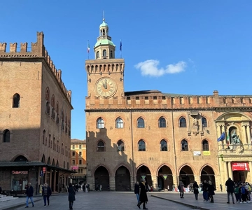 Bologna Walking tour with Tower Sky View and Archiginnasio