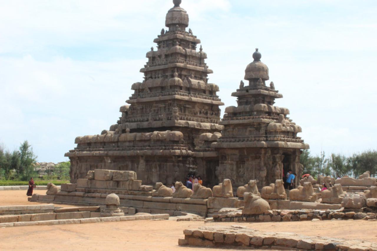 Von Pondicherry aus: Tagestour nach Mahabalipuram und Kanchipuram